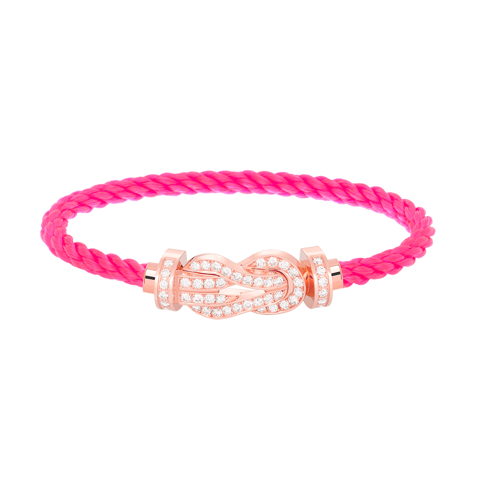 [⭐Seralia]CHANCE LARGE 8 FIGURE BUCKLE FULL DIAMOND BRACELET ROSE GOLD