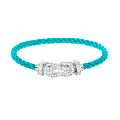 [⭐Seralia]CHANCE LARGE 8 FIGURE BUCKLE FULL DIAMOND BRACELET SILVER