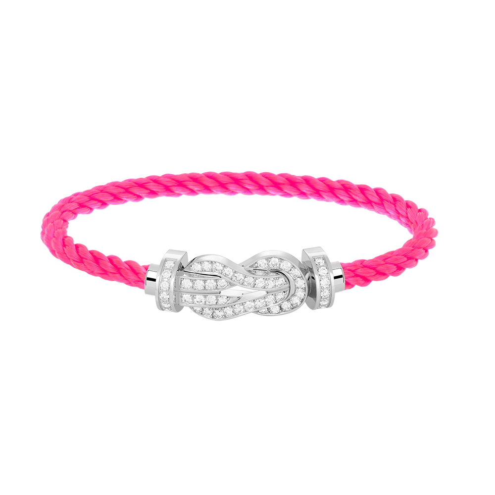 [⭐Seralia]CHANCE LARGE 8 FIGURE BUCKLE FULL DIAMOND BRACELET SILVER