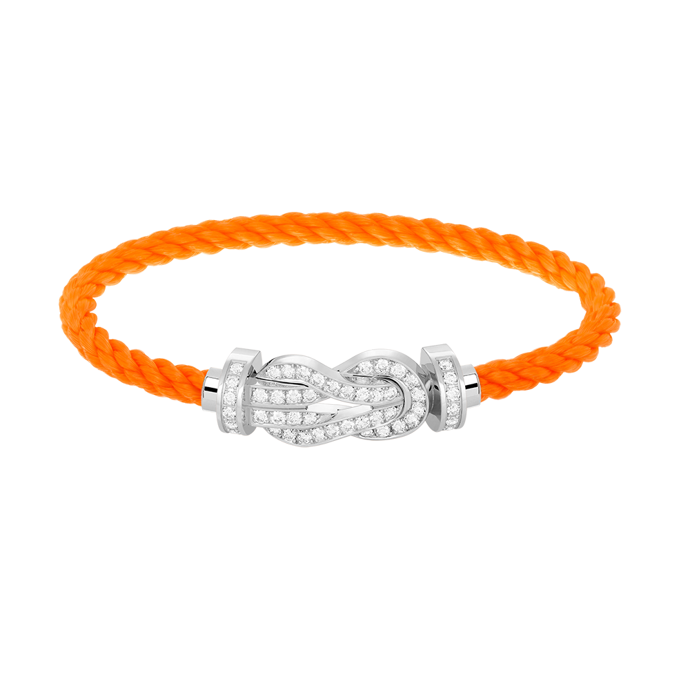 [⭐Seralia]CHANCE LARGE 8 FIGURE BUCKLE FULL DIAMOND BRACELET SILVER