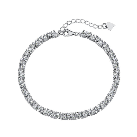 [Lucky Jewelry]Dazzling Romantic Heart Shape Lover Bracelet