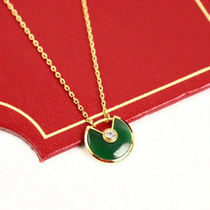 [⭐Seralia]AMULETTE GOLD MALACHITE NECKLACE