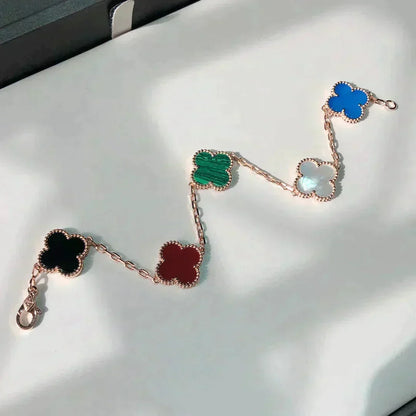 [⭐Seralia]CLOVER 5 MOTIFS MULTICOLOR BRACELET