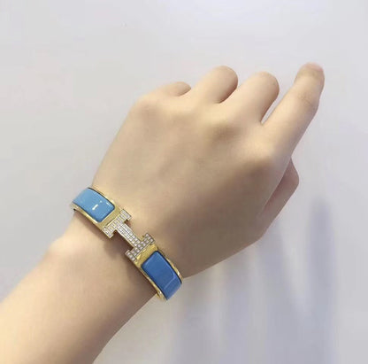 [⭐Seralia]H CLOUD BLUE BRACELET GOLD DIAMOND