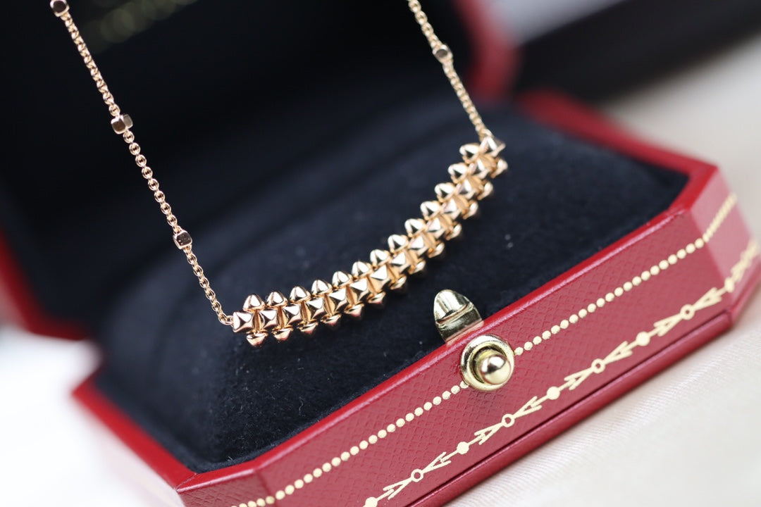 [⭐Seralia]CLASH PINK GOLD NECKLACE