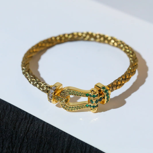 [⭐Seralia]FORCE 10 GOLD GREEN DIAMOND PAVED
