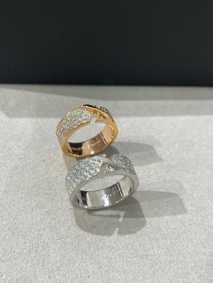 [⭐Seralia]LIENS EVIDENCE  DIAMOND PAVED RING