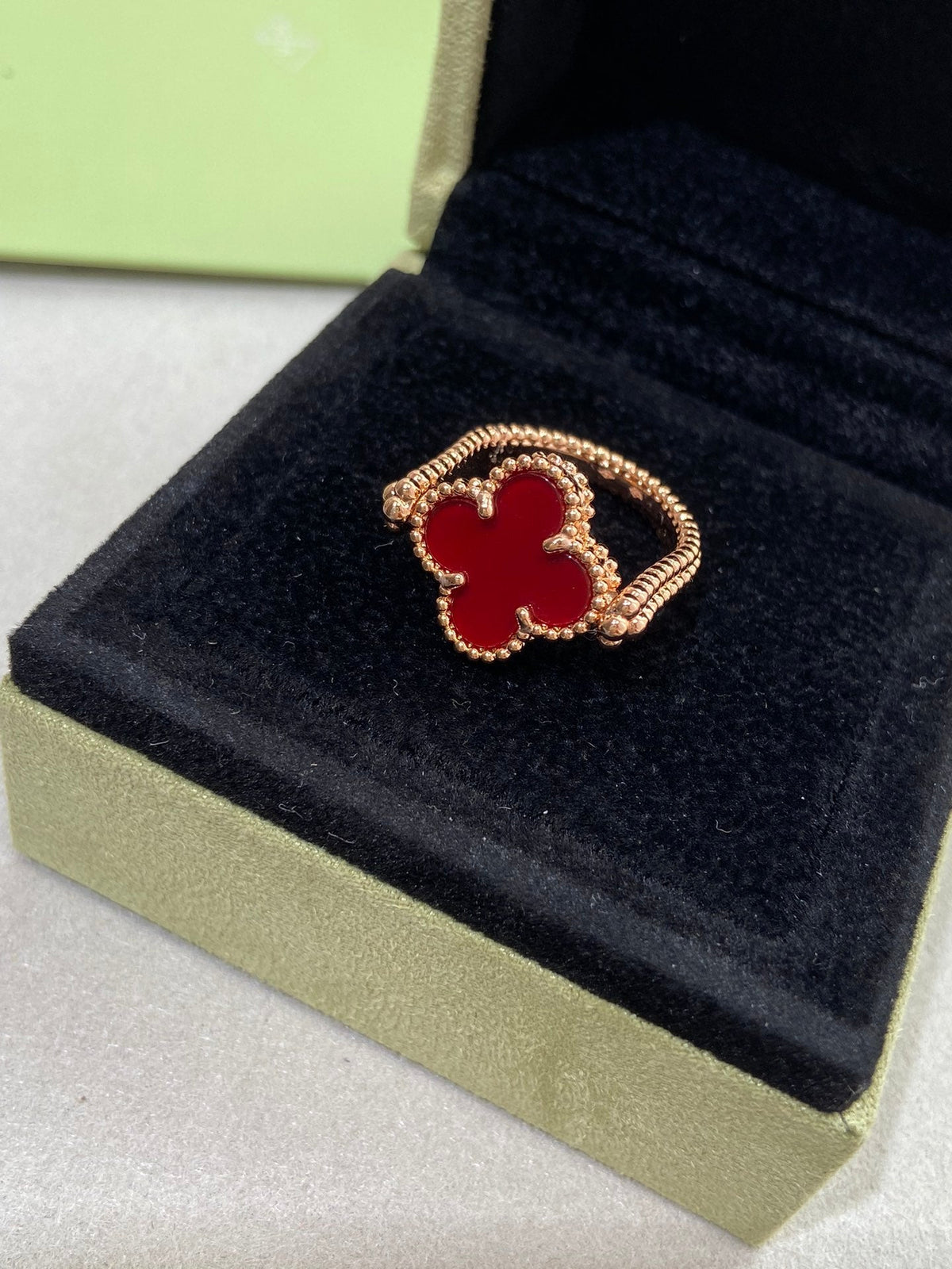 [⭐Seralia]CLOVER RIVERSIBLE ROSE GOLD RING