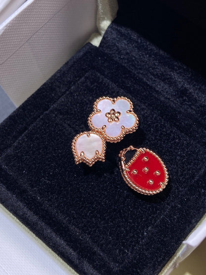 [⭐Seralia]LUCKY 3 MOTIF ROSE GOLD RING