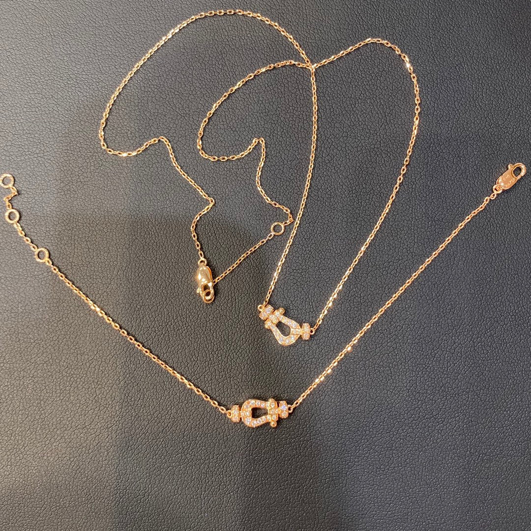 [⭐Seralia]FORCE 10 DIAMOND PINK GOLD NECKLACE MINI MODEL
