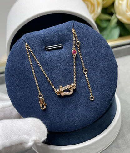 [⭐Seralia]FORCE 10 DIAMOND PINK GOLD NECKLACE