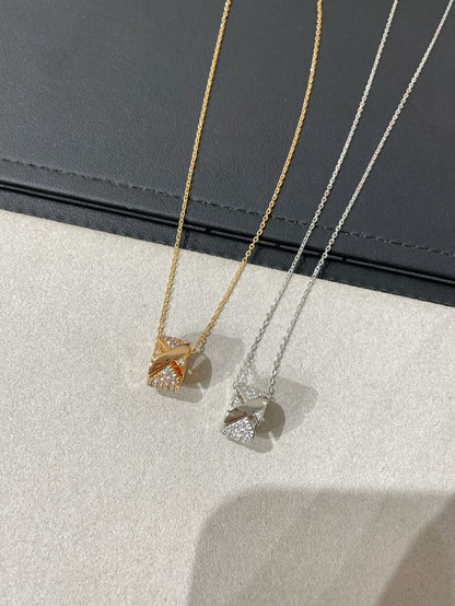 [⭐Seralia]LIENS EVIDENCE DIAMOND PAVED NECKLACE