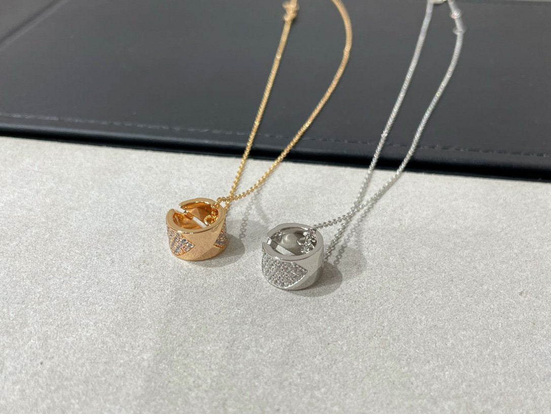 [⭐Seralia]LIENS EVIDENCE DIAMOND PAVED NECKLACE