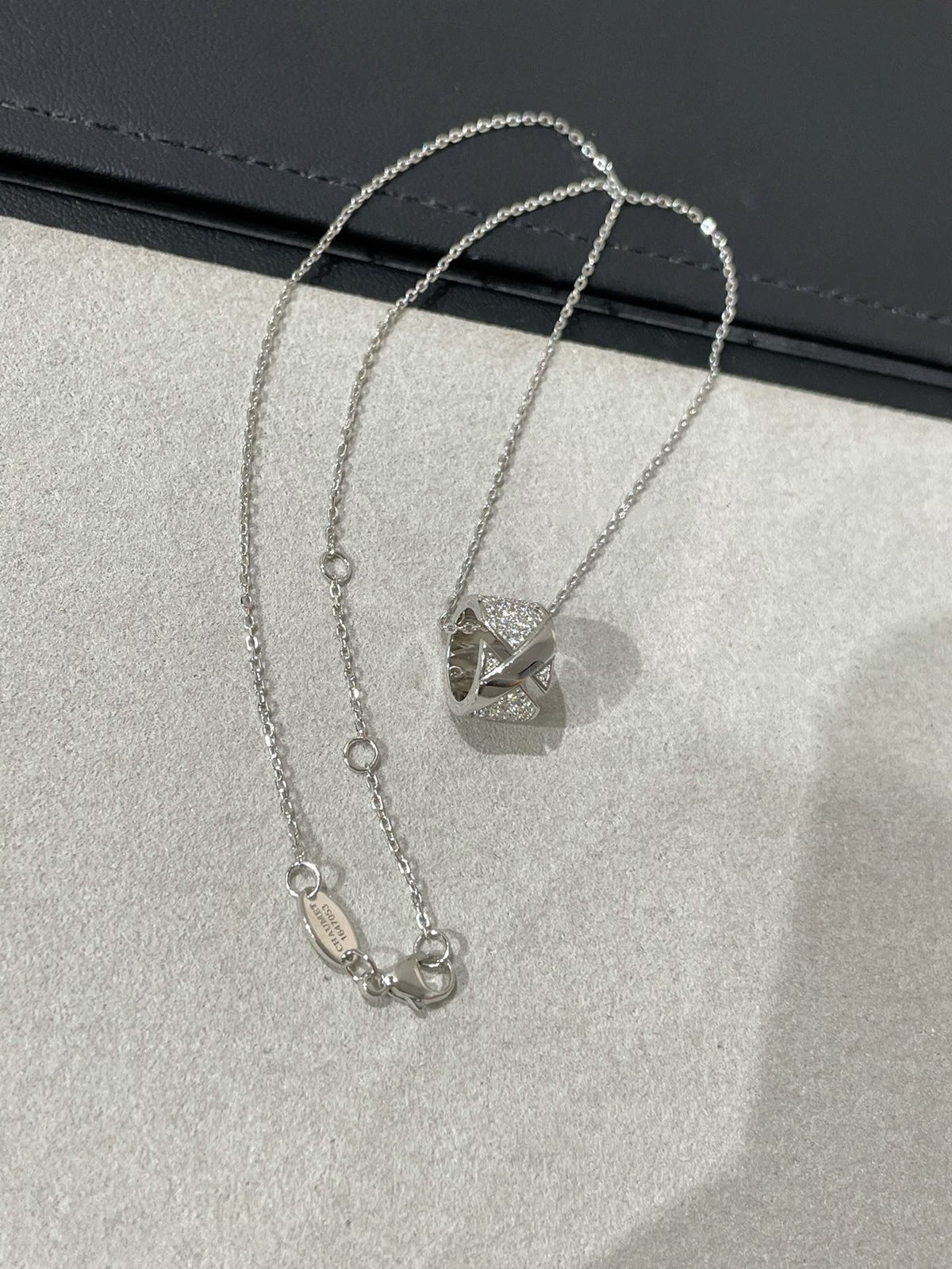 [⭐Seralia]LIENS EVIDENCE DIAMOND PAVED NECKLACE