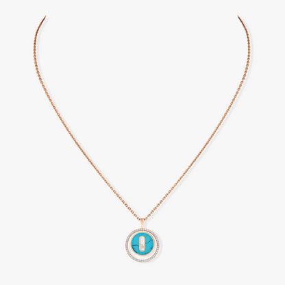 [⭐Seralia]Demo MOVE 1 DIAMOND TURQUOISE PINK GOLD DIAMOND NECKLACE