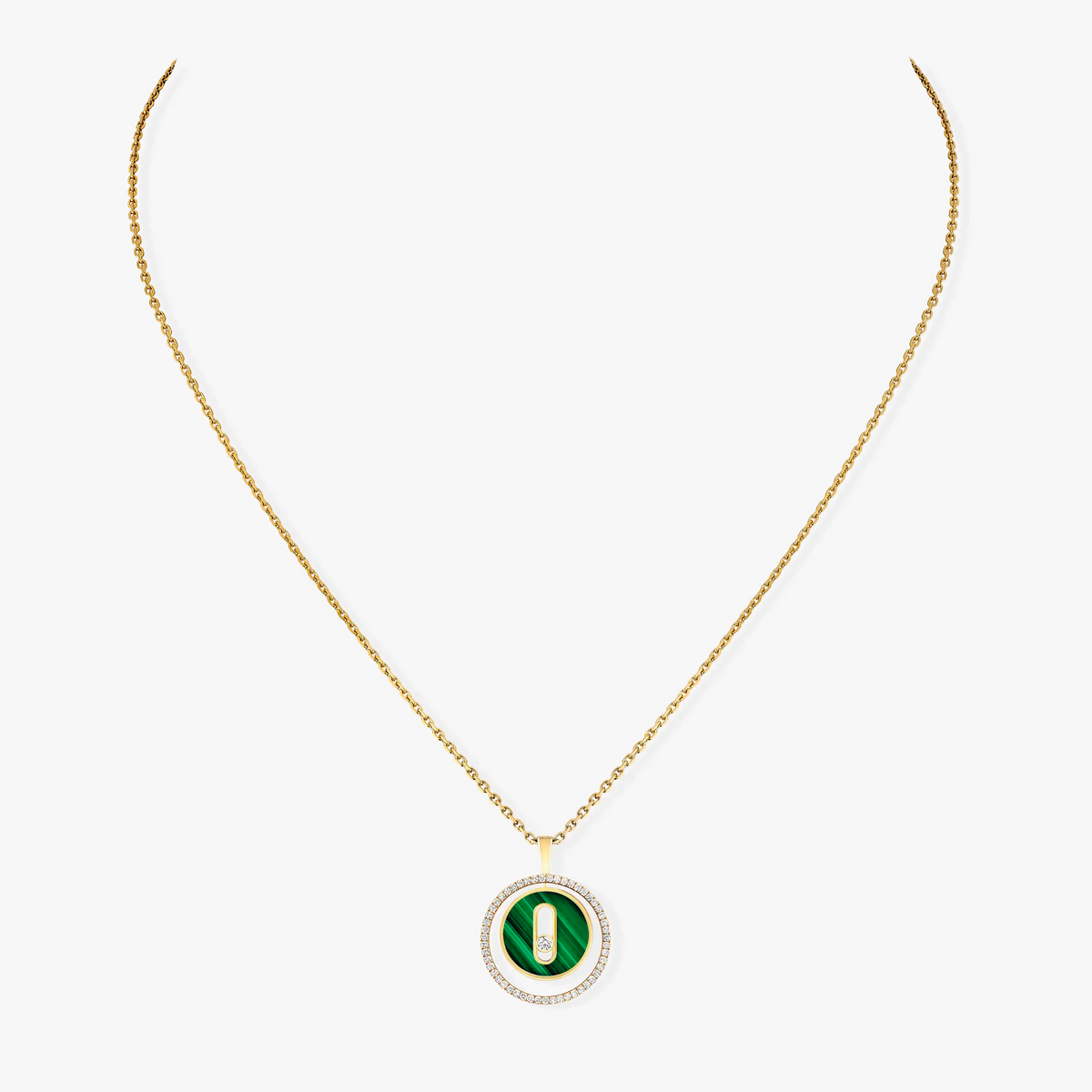[⭐Seralia]Demo MOVE 1 DIAMOND MALACHITE GOLD DIAMOND NECKLACE