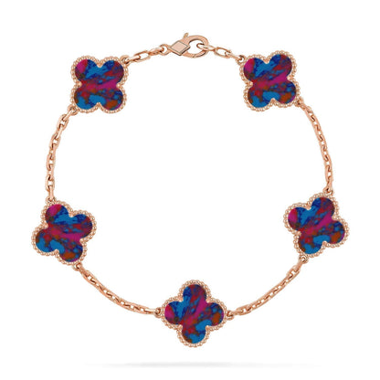 [⭐Seralia]CLOVER 5 MOTIF COLOR GEMSTONES BRACELET COLLECTION