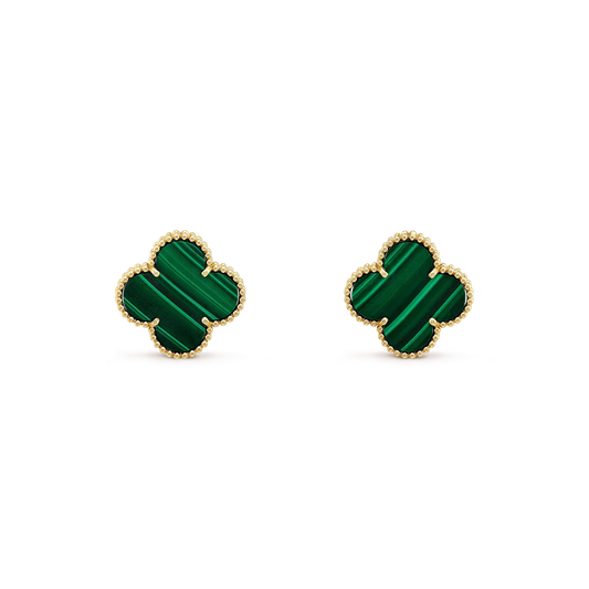 [⭐Seralia]CLOVER MINI 9.5MM MALACHITE  EARRINGS