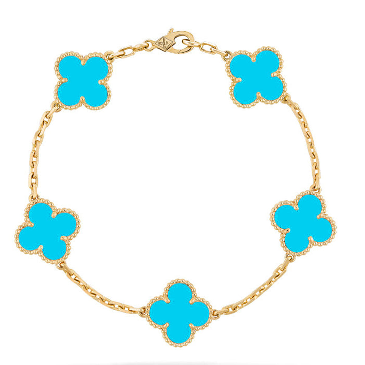 [⭐Seralia] CLOVER 5 MOTIF TURQUOISE BRACELET COLLECTION
