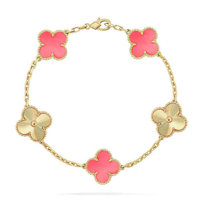 [⭐Seralia] CLOVER 5 MOTIFS  PINK MOP BRACELET COLLECTION