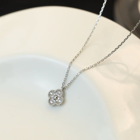 [⭐Seralia]CLOVER MINI 9.5MM PENDANT DIAMOND NECKLACE