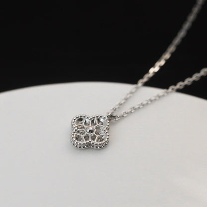 [⭐Seralia]CLOVER MINI 9.5MM PENDANT DIAMOND NECKLACE