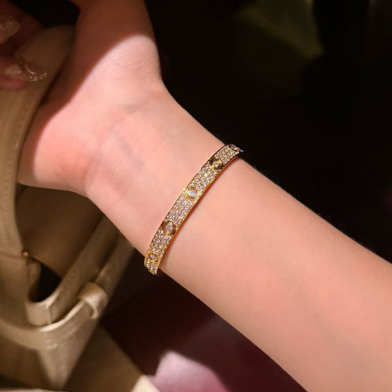 [⭐Seralia]LOVE BRACELET 6.1MM DIAMOND-PAVED 10 BIG DIAMONDS