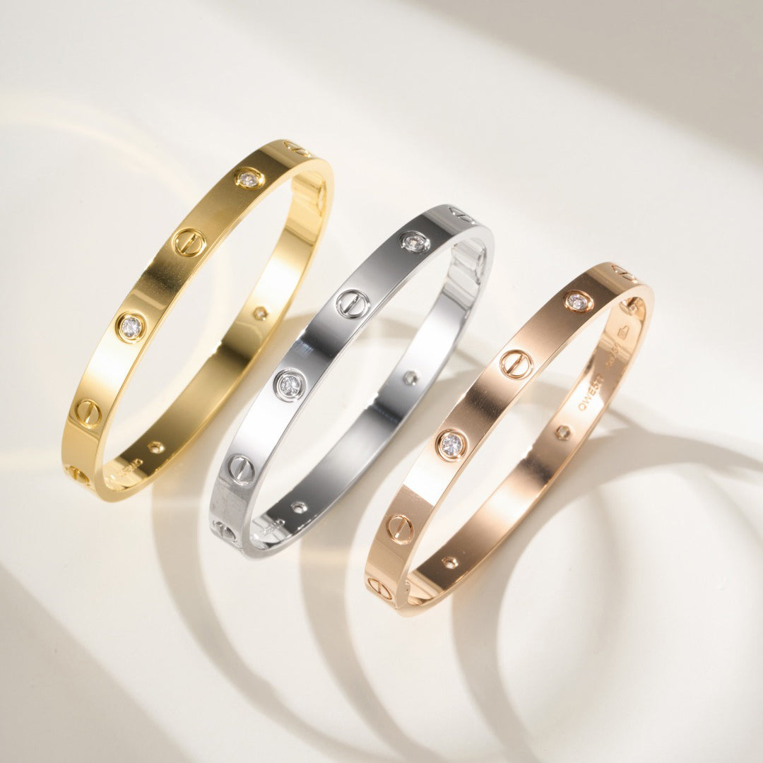 [⭐Seralia]LOVE BRACELET 6.1MM 4 DIAMONDS