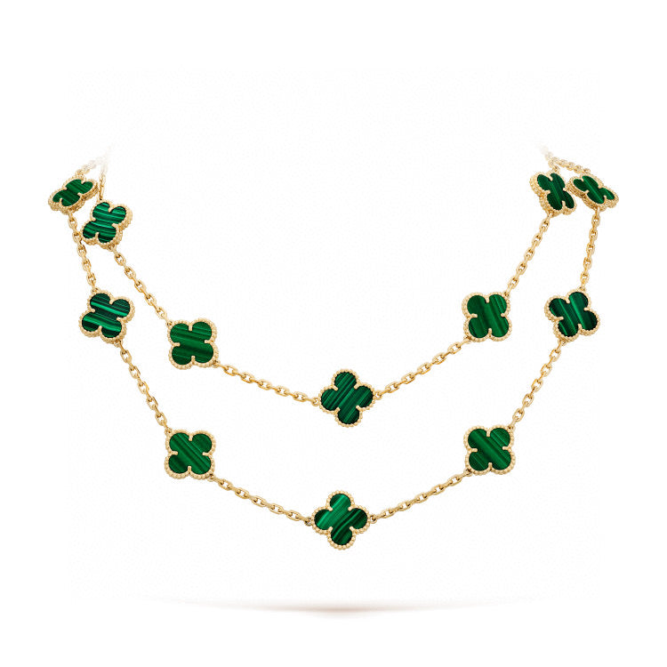 [⭐Seralia]CLOVER 20 MOTIFS MALACHITE GOLD