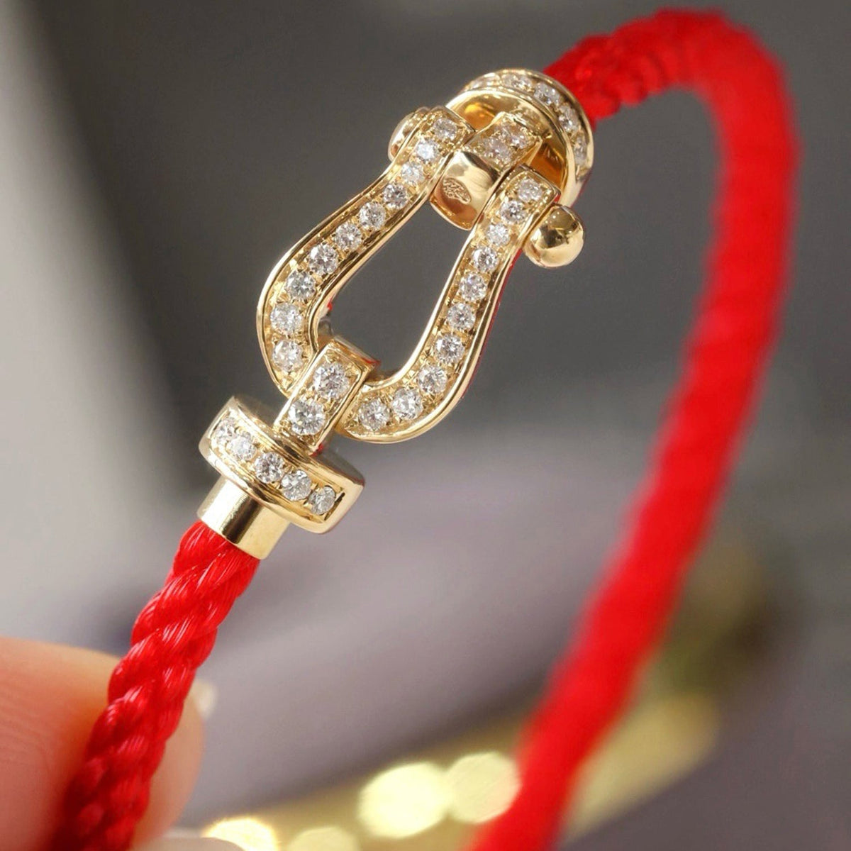 [⭐Seralia]FORCE LARGE HORSESHOE FULL DIAMOND BRACELET SILVER