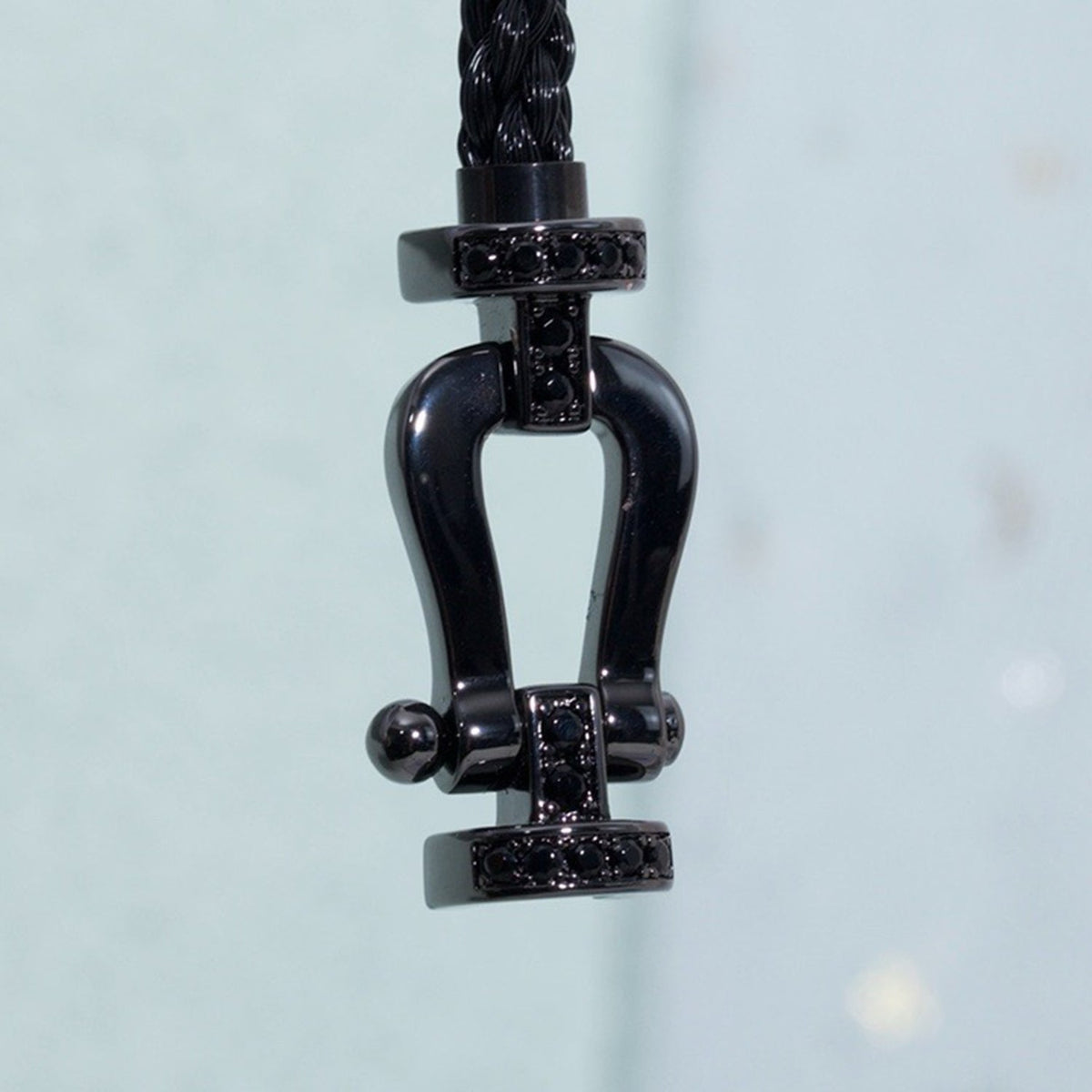 [⭐Seralia]FORCE LARGE SERIES HORSESHOE BLACK SAMURAI BRACELET