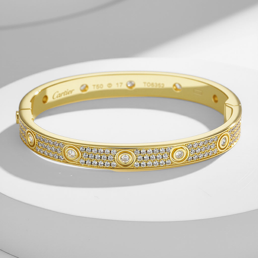 [⭐Seralia]LOVE BRACELET 6.1MM DIAMOND-PAVED 10 BIG DIAMONDS