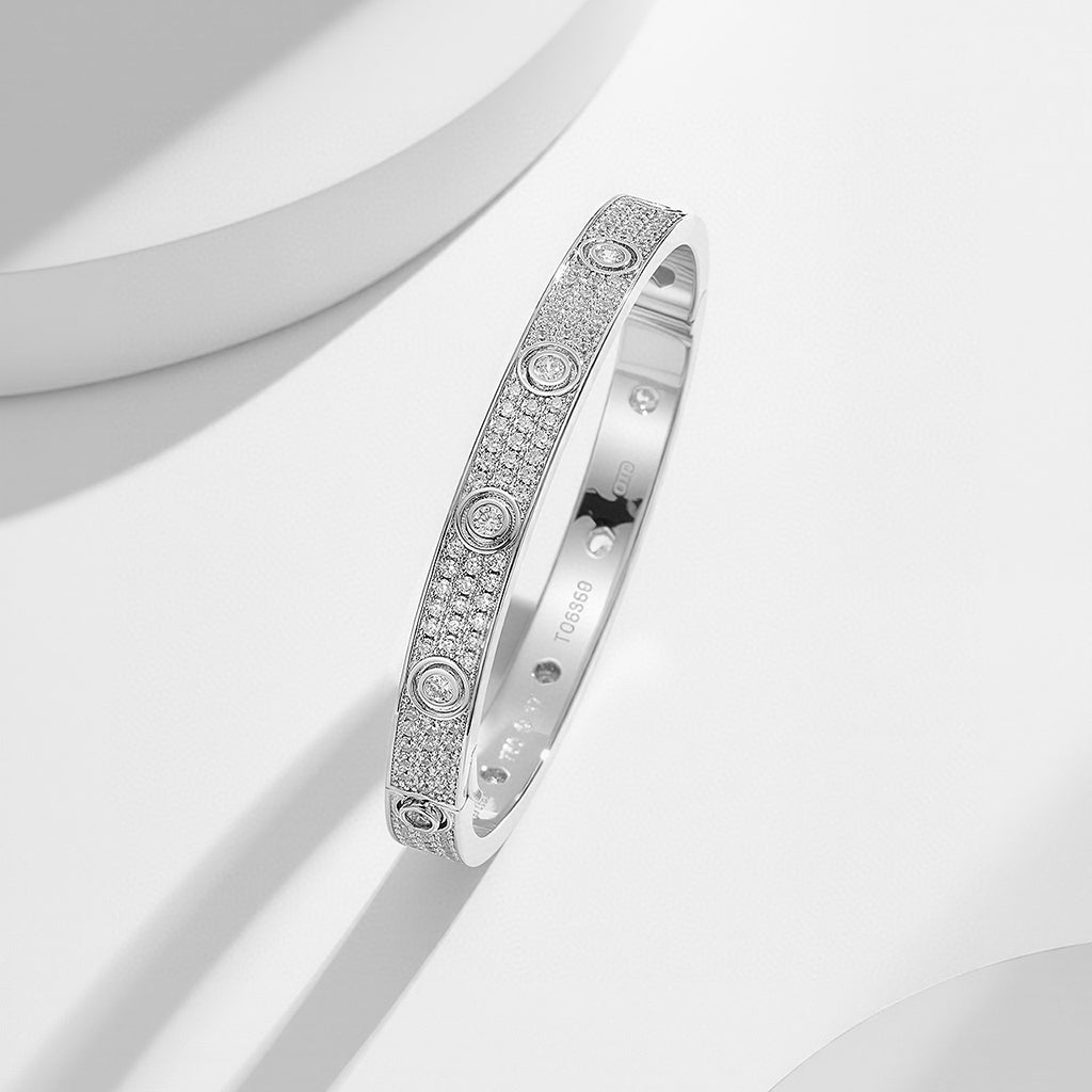 [⭐Seralia]LOVE BRACELET 6.1MM DIAMOND-PAVED 10 BIG DIAMONDS