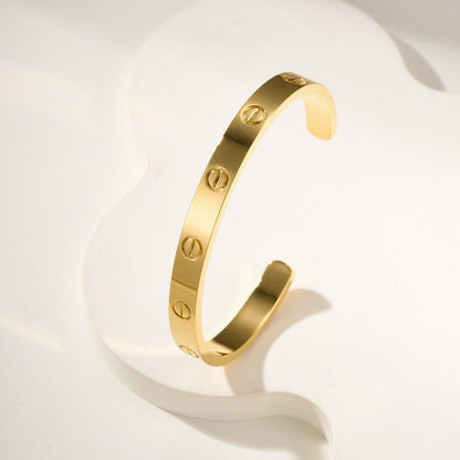 [⭐Seralia]LOVE BRACELET 6.1MM OPEN CUFF