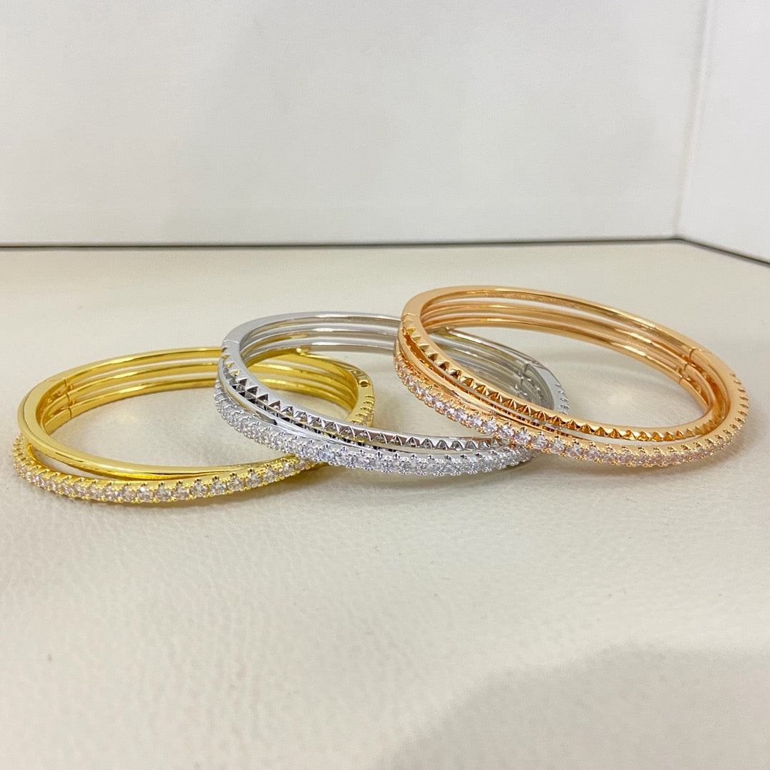 [⭐Seralia]ETINCELLE HALF-PAVED DIAMOND BRACELET