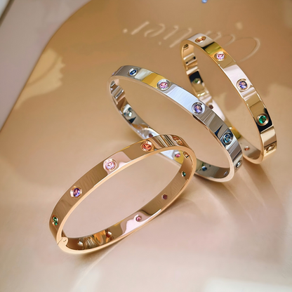 [⭐Seralia] 2026 RAINBOW LOVE BRACELET 6.1MM  10 DIAMONDS