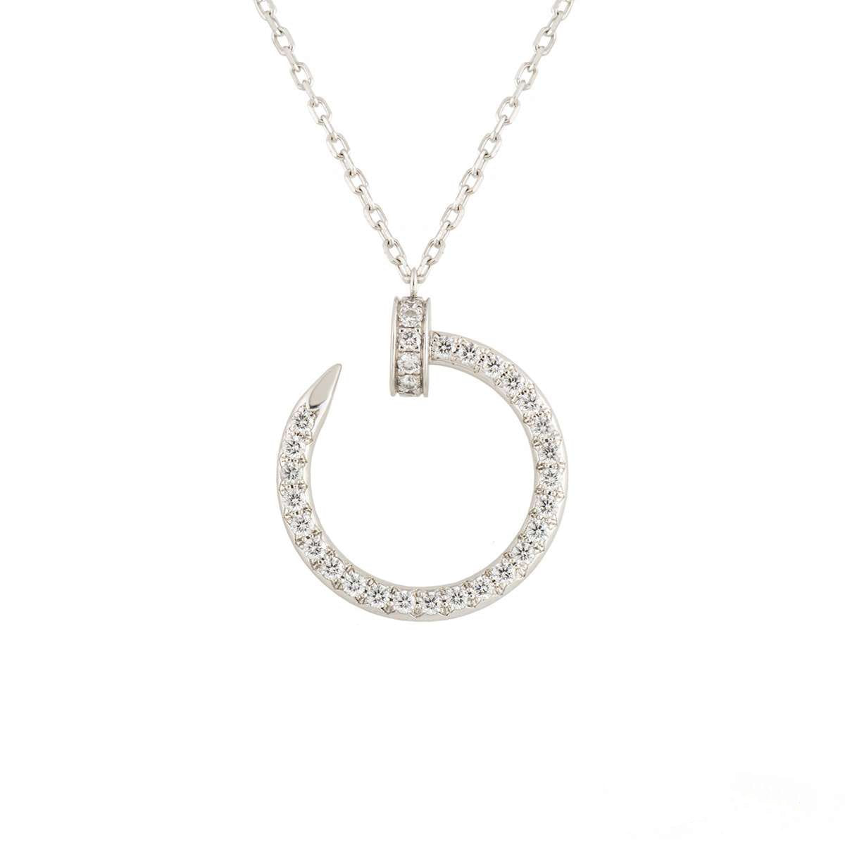 [⭐Seralia]JUSTE NECKLACE SILVER DIAMONDS