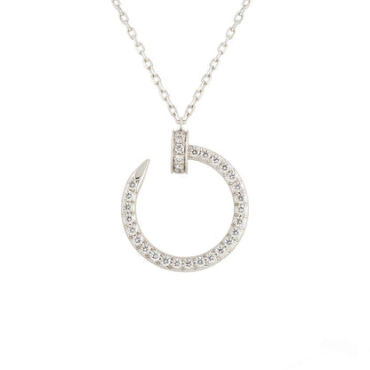 [⭐Seralia]JUSTE NECKLACE SILVER DIAMONDS