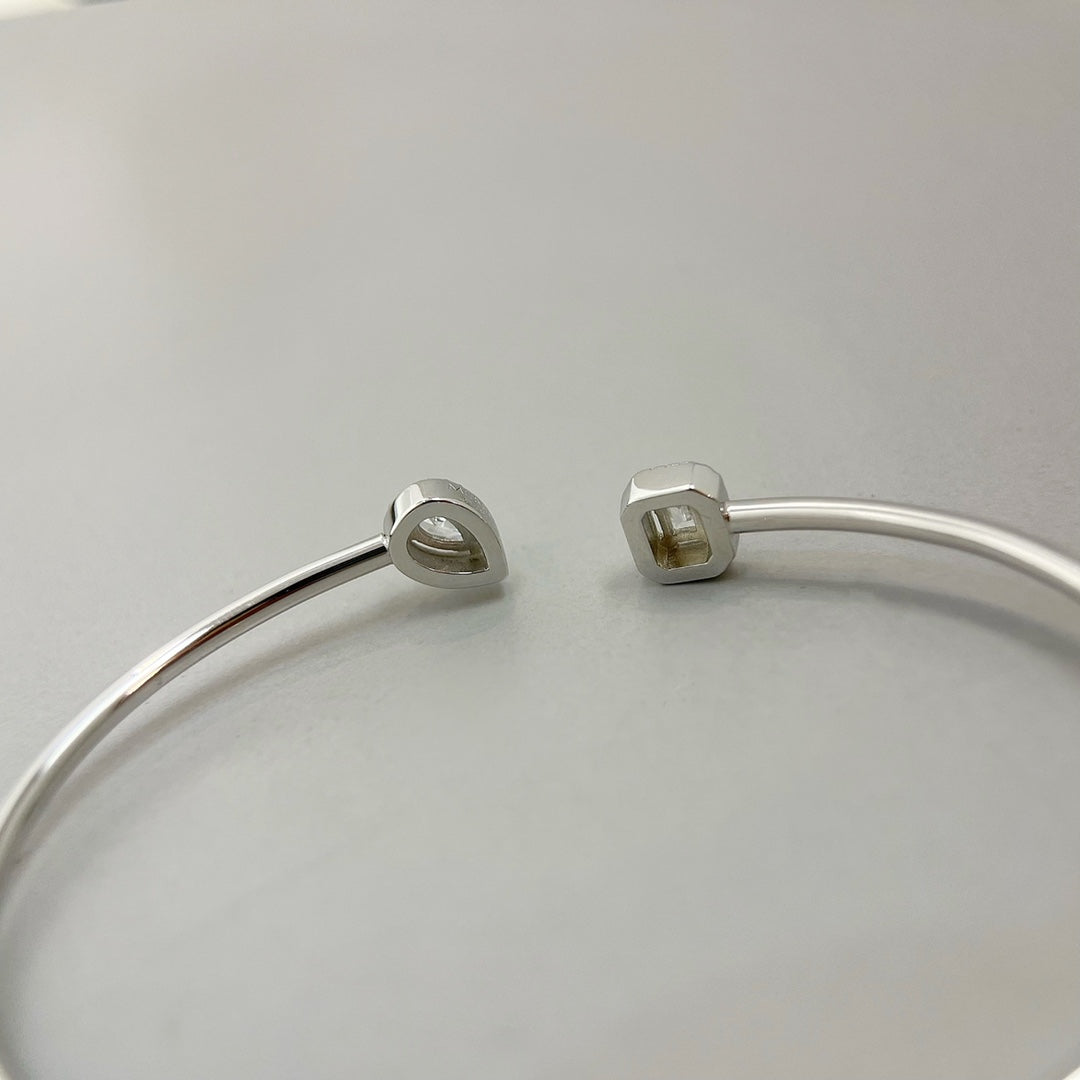 [⭐Seralia]JONC FLEX MY TWIN TOI & MOI SILVER DIAMOND BRACELET