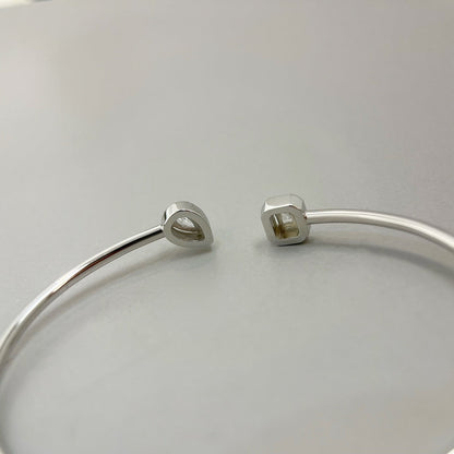 [⭐Seralia]JONC FLEX MY TWIN TOI & MOI SILVER DIAMOND BRACELET