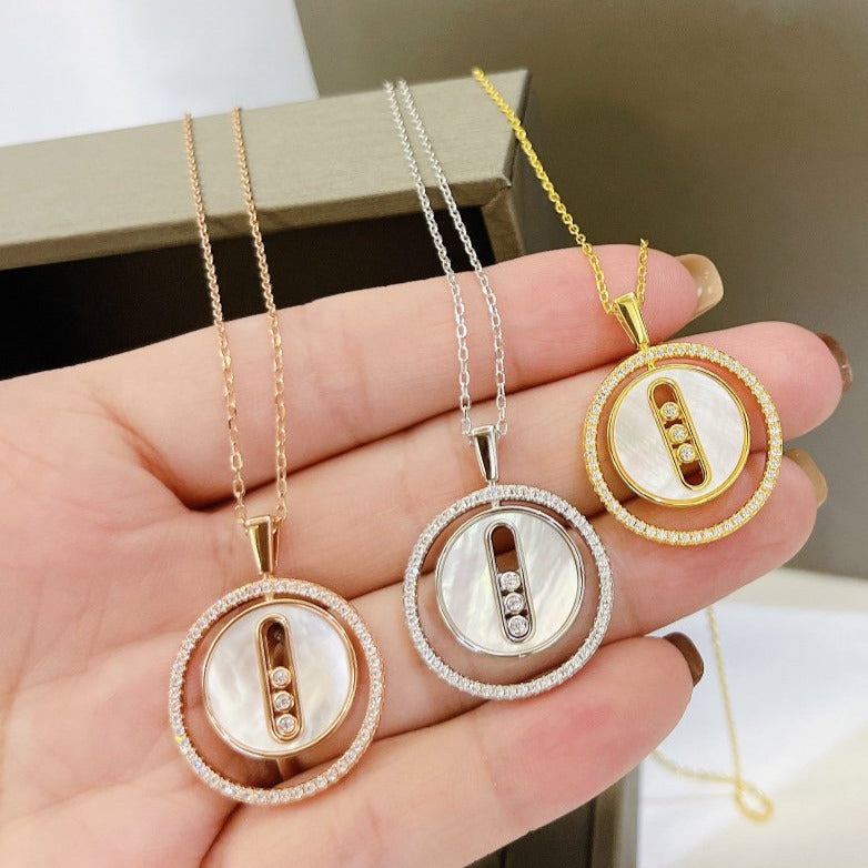 [⭐Seralia]Demo MOVE MM NACRE BLANCHE DIAMOND NECKLACE