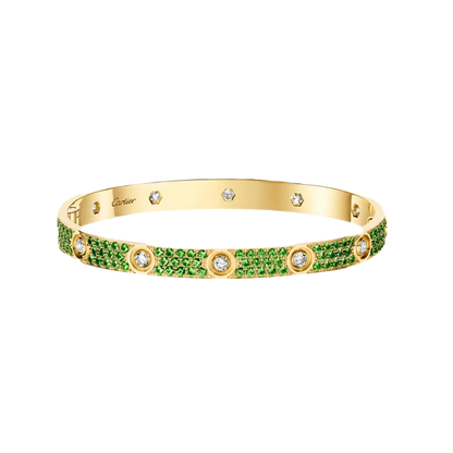 [⭐Seralia]2026 PAVE GEMSTONE LOVE BRACELET 6.1MM 10 DIAMONDS