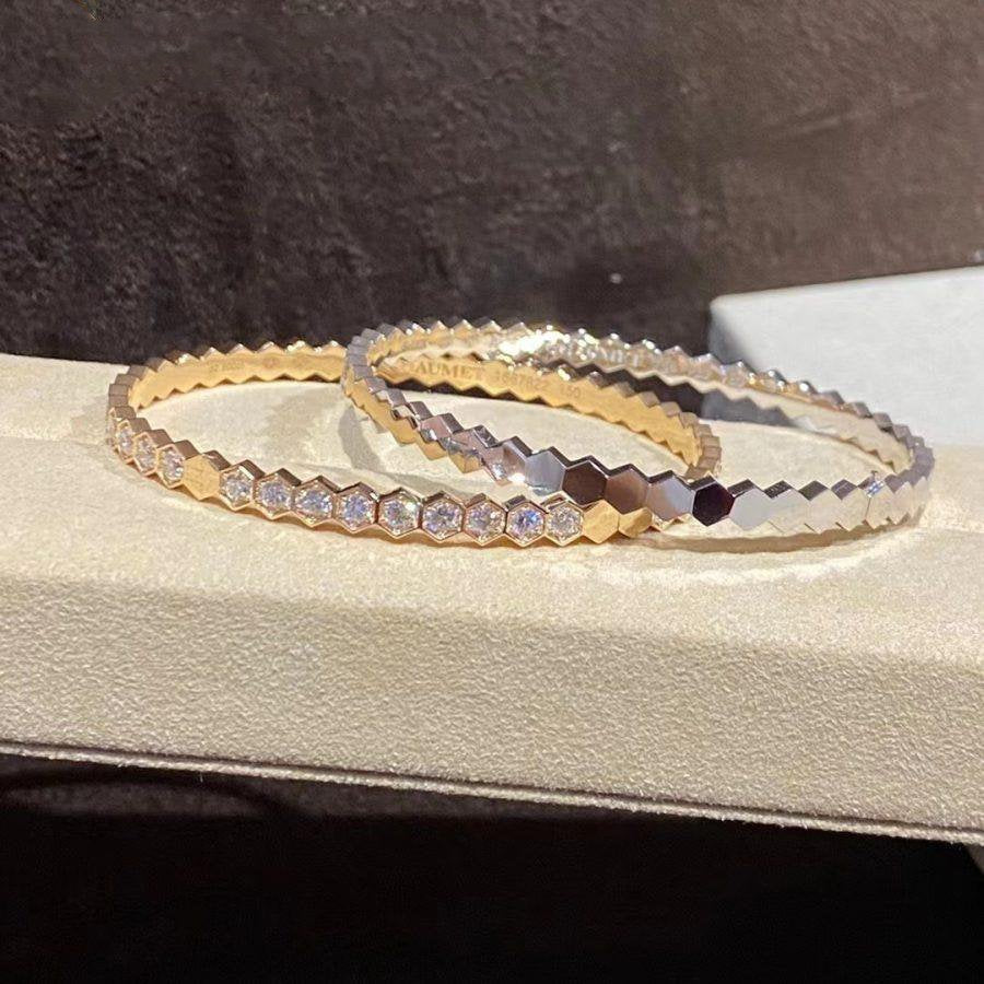 [⭐Seralia]BEE LOVE GOLD BRACELET FULL DIAMOND