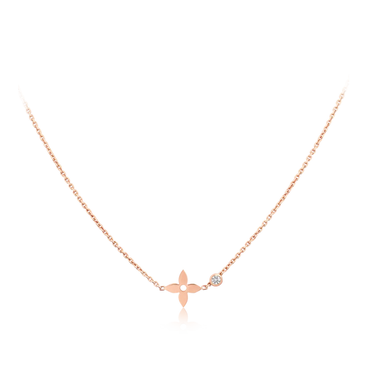 [⭐Seralia]BLOSSOM PENDANT PINK GOLD AND DIAMOND