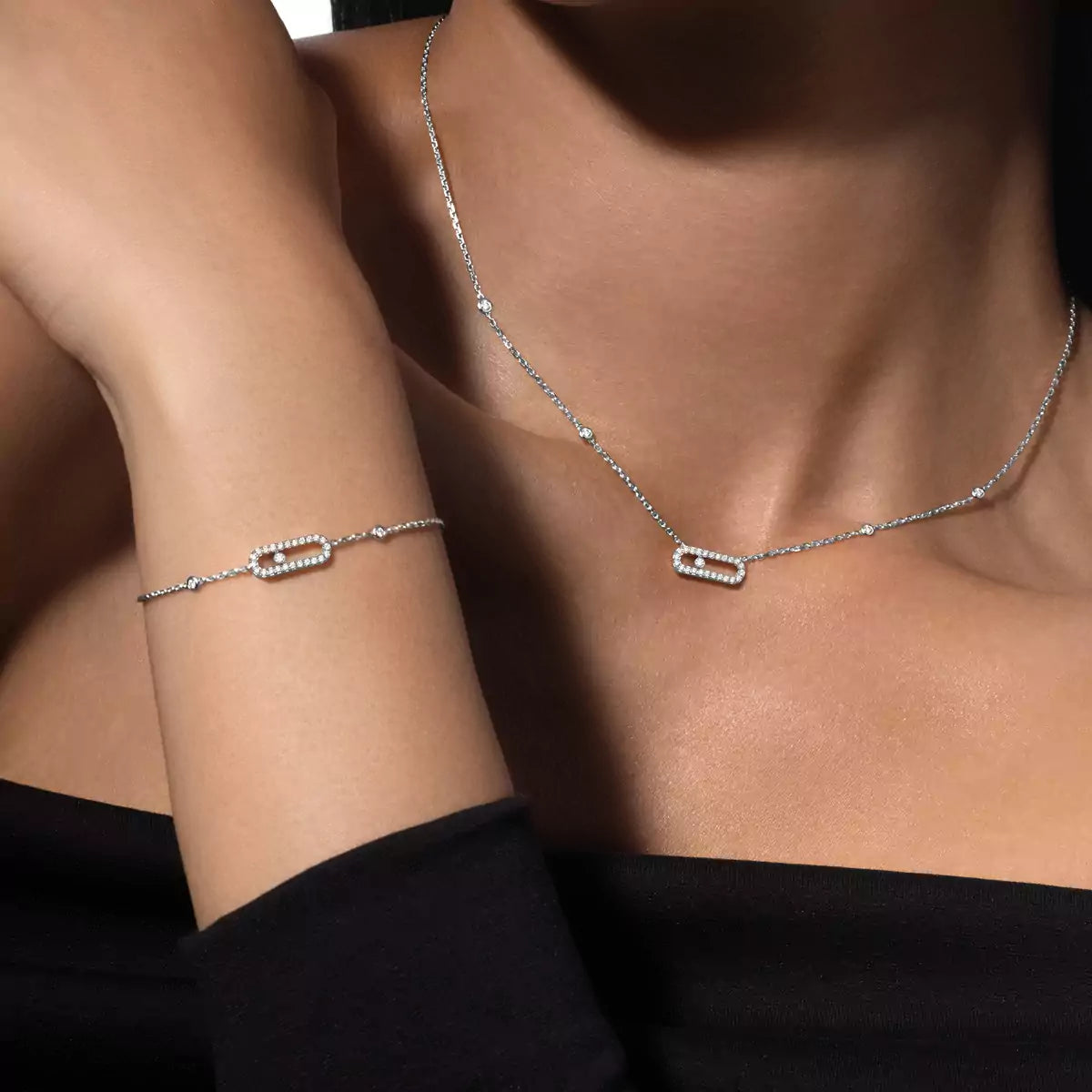[⭐Seralia]Diamond Necklace Move Uno