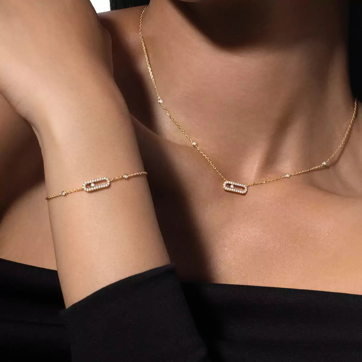 [⭐Seralia]Diamond Necklace Move Uno
