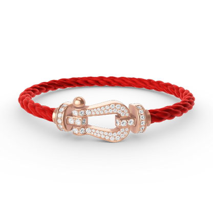 [⭐Seralia]FORCE LARGE HORSESHOE FULL DIAMOND BRACELET ROSE GOLD