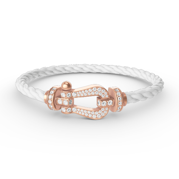 [⭐Seralia]FORCE LARGE HORSESHOE FULL DIAMOND BRACELET ROSE GOLD