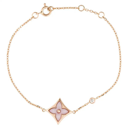 [⭐Seralia]STAR 1 DIAMOND PINK GOLD BRACELET