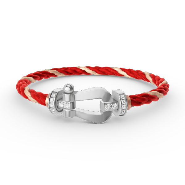 [⭐Seralia]FORCE LARGE HORSESHOE HALF DIAMOND BRACELET SILVER